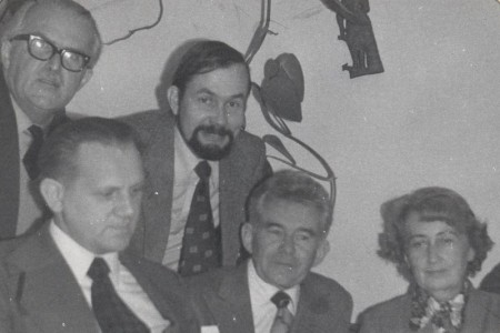 Maria Jaczynowska w czasie posiedzenia dyrekcji Instytutu Historii i Archiwistyki UMK; Toruń, 30.09.1978 (Fotokronika IHiA) 